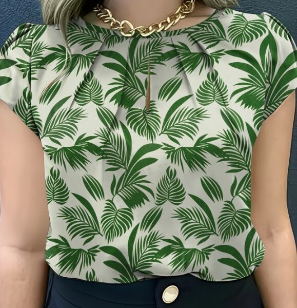 T-shirt Feminina Tropical Chic – Eventos Semi-formais