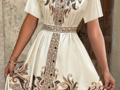 Vestido Perlis Elegância Ornamental e Caimento Fluido