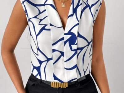 Blusa Feminina com Decote em V Transpassado