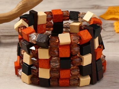 Pulseira de Madeira Artesanal Boêmia