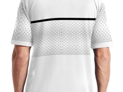 Camisa Polo White Geometric – Versatilidade e Design
