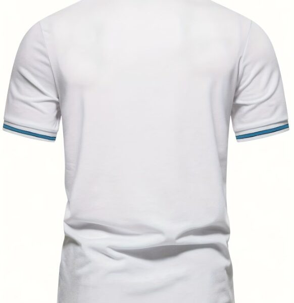 Camiseta Masculina Henley com Zíper – Casual Premium