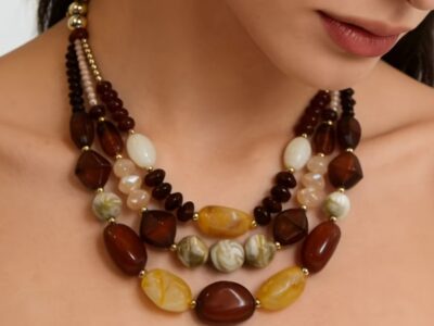Colar Feminino Multicamadas Vintage