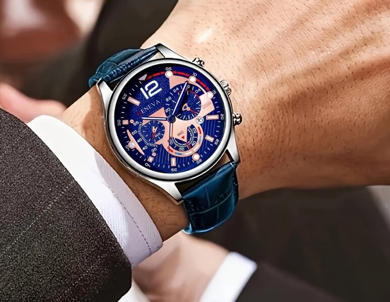 Relógio de Quartzo Masculino Pulseira Sintético