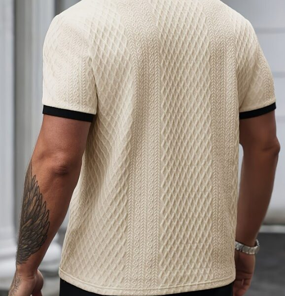 Polo Masculina Jacquard Premium Textura em Relevo