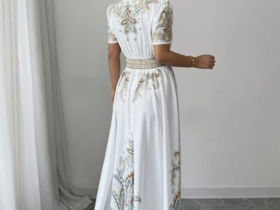 Vestido Maxi Bohemian Chic – Manga Puff
