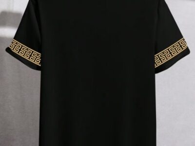 Camiseta Black & Gold King – Estilo de Luxo Leve