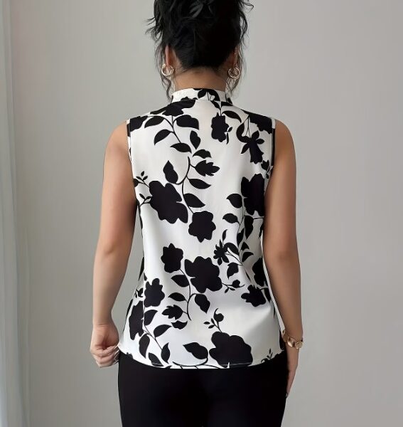 Regata Feminina Elegante Floral – Blusa sem Mangas