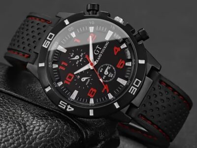 Relógio Masculino Black & Red Edition – Estilo Robusto