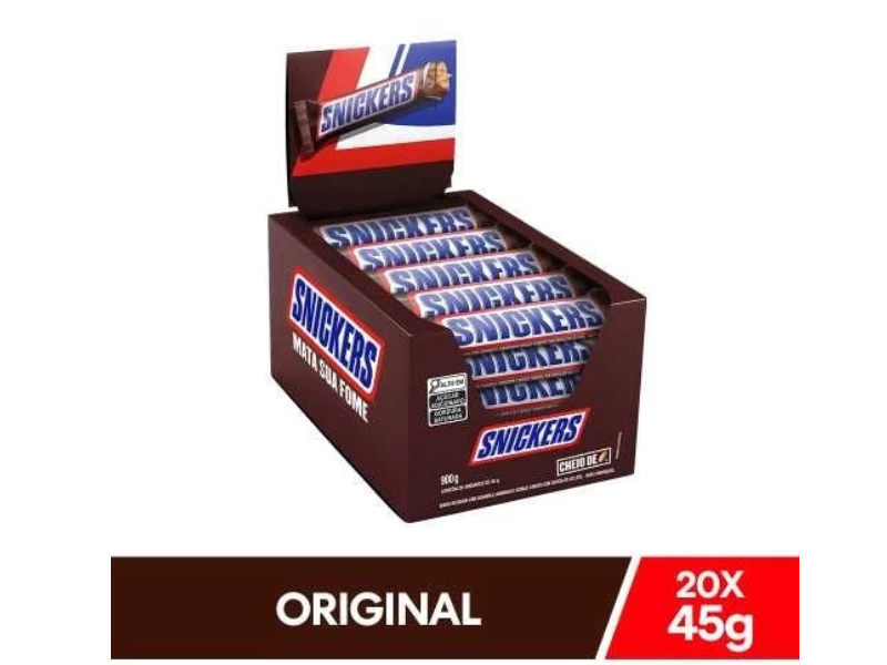 Caixa de Chocolate Snickers 45g
