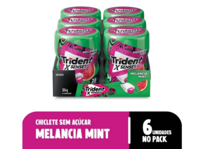 Trident X Senses Melancia Mint – Pack com 6 Potes