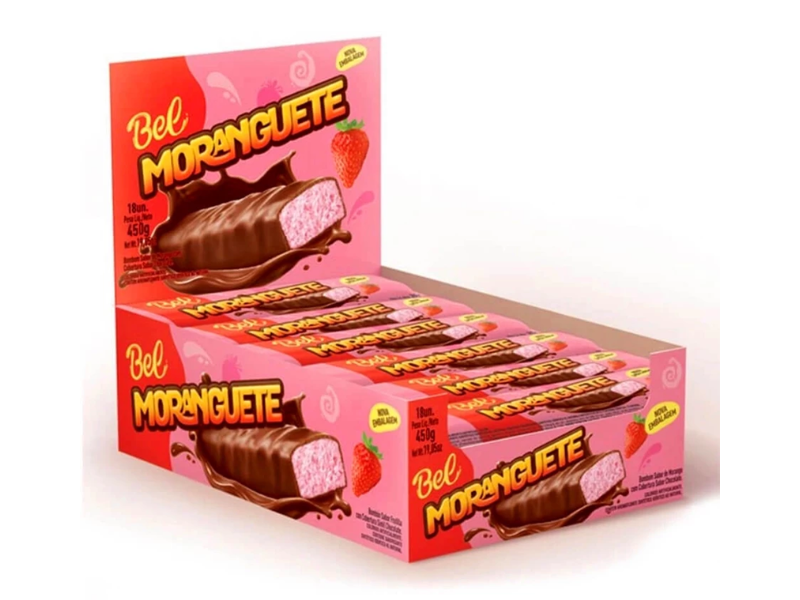 Caixa Bombom Moranguete Bel – Display 18 unds