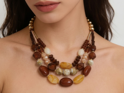 Colar Feminino Multicamadas Vintage
