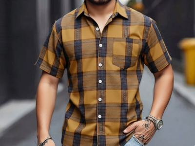 Camisa Xadrez Urban Gold – Estilo Casual