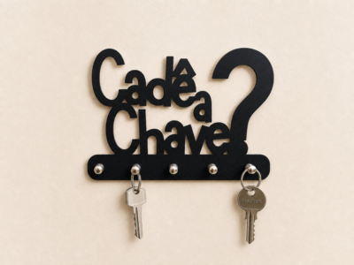Organizador de Chaves Cadê a Chave? MDF Moderno
