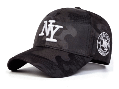 Boné Masculino Baseball Camuflado NY Ajustável