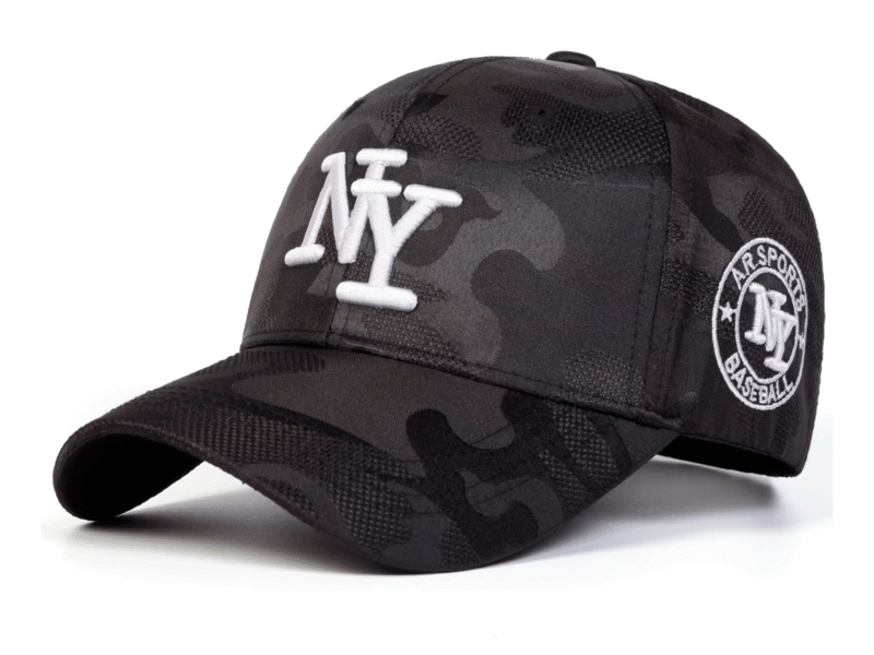 Boné Masculino Baseball Camuflado NY Ajustável