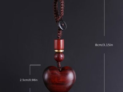 Chaveiro Coração de Madeira Sândalo Artesanal