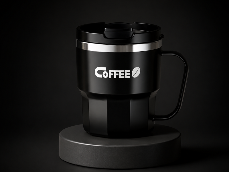 Caneca Térmica Aço Inox 304 com Tampa e Alça