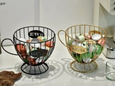 Porta Cápsulas de Café Aramado Formato Xícara