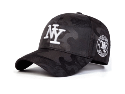 Boné Masculino Baseball Camuflado NY Ajustável
