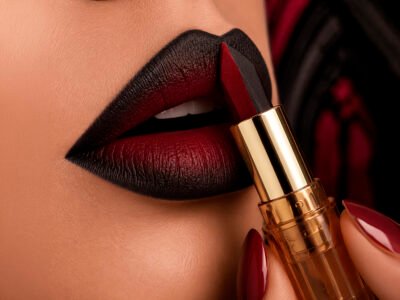 Batom Duo Preto e Borgonha Efeito Veludo Matte